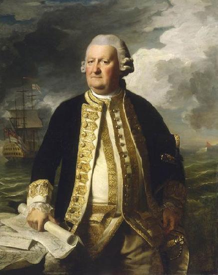 John Singleton Copley Portrait of Admiral Clark Gayton Sweden oil painting art